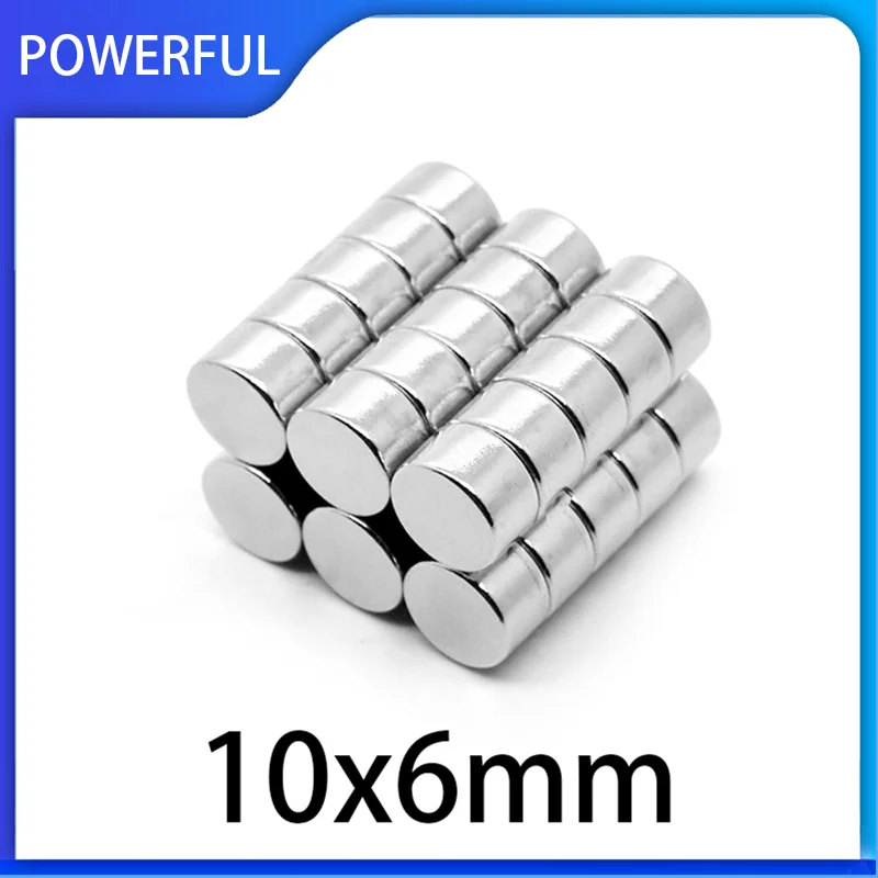 

5~200PCS 10x6mm Round Neodymium Magnet Rare Earth Strong Powerful Permanent Fridge NdFeB Magnets DISC 10mm x 6mm