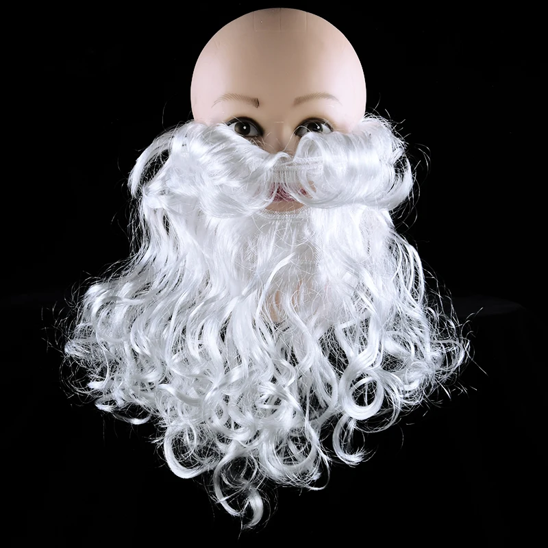 Christmas Beard Santa Claus Beard White Christmas Party Supplies Santa Cosplay Cloth Craft Photography Props New Year Navidad 1p