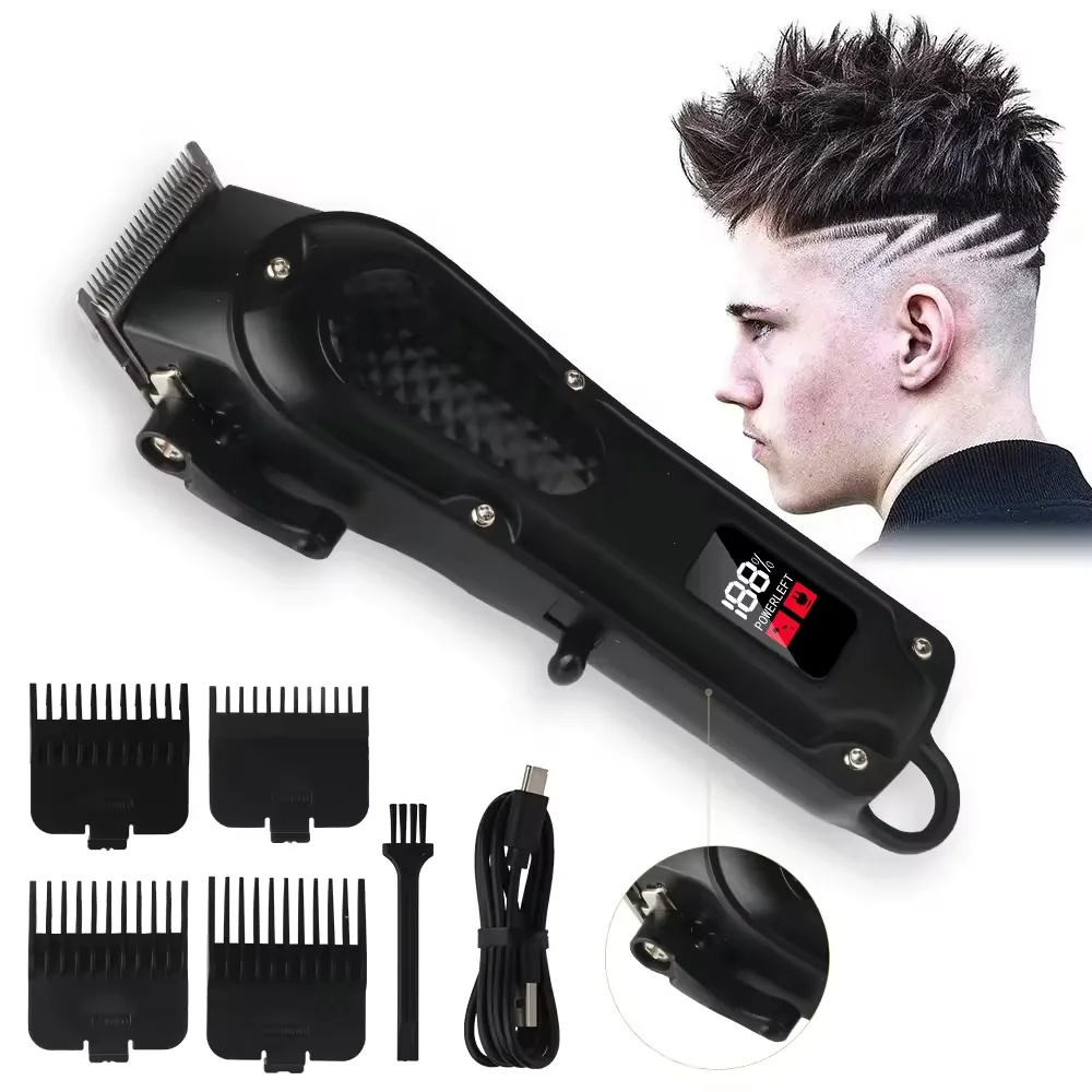 WAIKIL-Clipper cabelo elétrico profissional para homens, barbeiro multifuncional, USB recarregável, sem fio