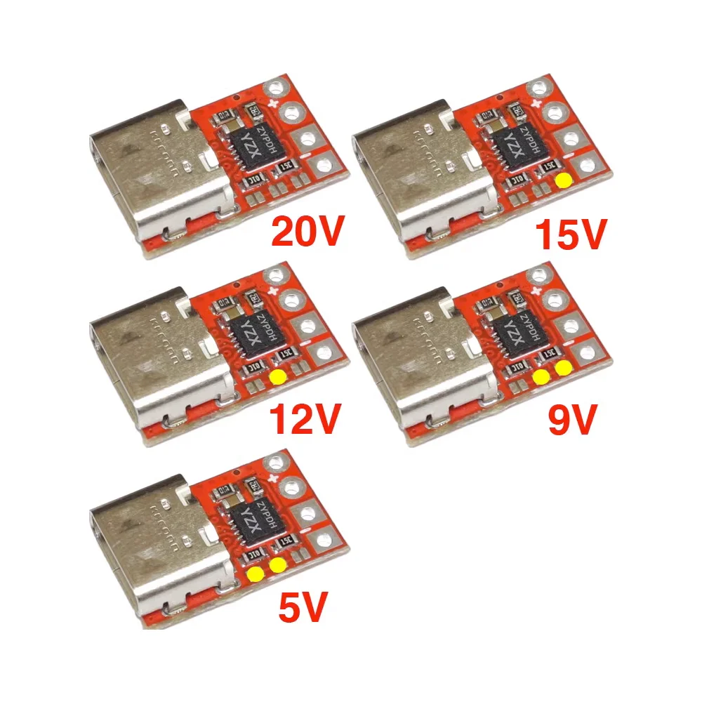 100W 5A TYPE-C PD Decoy PD3.0 Triggers 5V 9V 12V 15V 20V PC Notebook Power USB PD TO DC Adapter DATA Cable Connection Charging