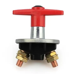 12V 24V Red 2Key Cut Off Battery Main Kill Switch Vehicle Car Modify Isolator Disconnector Truck Boat Auto Car Power Switch 300A