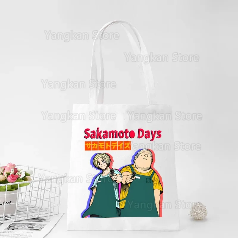 ساكاموتو دايز وصل حديثًا حقائب تسوق بسيطة مطبوعة برسوم كارتونية من القماش الفني للفتيات حقيبة يد كاجوال للحياة #3