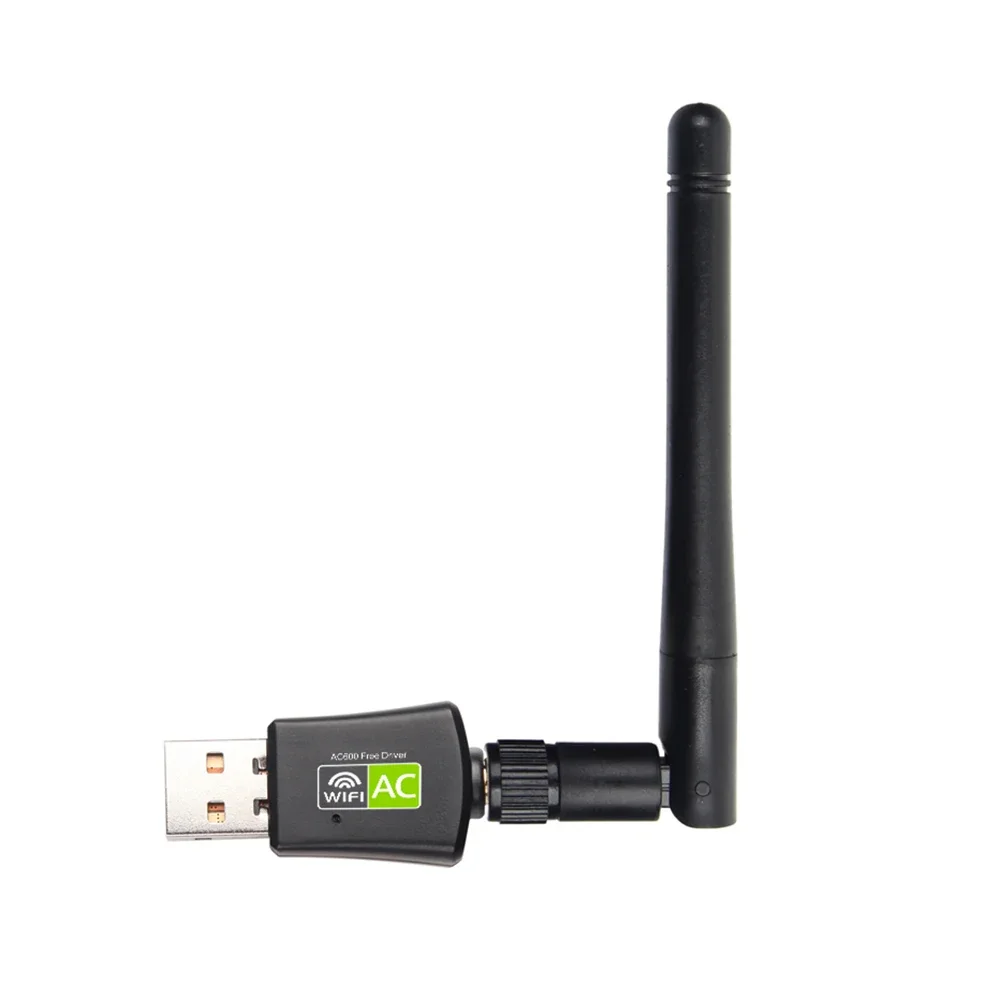 Двухдиапазонный 5 ГГц 2,4 ГГц 600 Мбит/с USB беспроводные сетевые карты Wi-Fi адаптер для настольного компьютера/ноутбука/ПК бесплатный драйвер