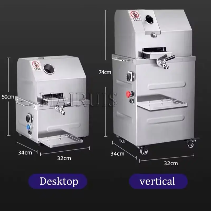 300 كجم/ساعة عصارة قصب السكر التجارية عصارة عصير قصب أوتوماتيكية من الفولاذ المقاوم للصدأ آلة قصب السكر