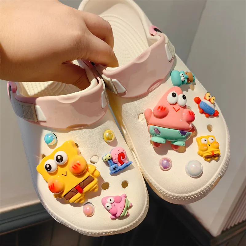 Whole Set Hot Sale DIY Hole Shoes Charms for Cute Cartoon Handmade Charms Designer Quality Garden Shoe Decoration Girl Gift