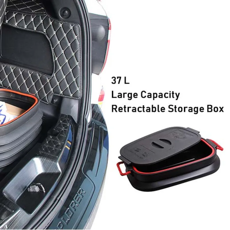 37L car garbage can multifunctional car interior use collapsible car telescopic shrinkable bucket on-vehicle storage products