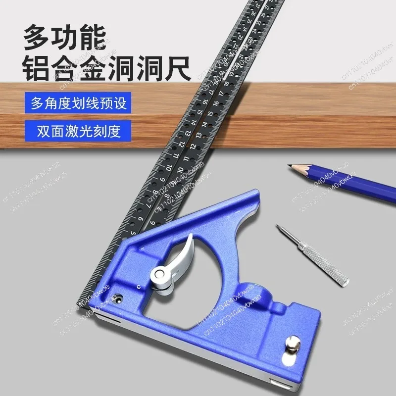 Movable Angle Ruler 90 Degrees  Horizontal Angle Ruler High-precision  Universal 45-degree Combination Angle Positioning Ruler