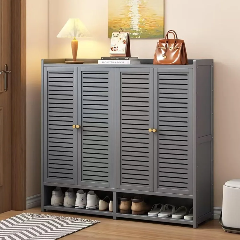 

8-Tier Shoe Storage Cabinet for Entryway, 36-40 Pairs Large Capacity Shoe Cabinet with Acrylic Door, Freestanding Shoe Rack Orga