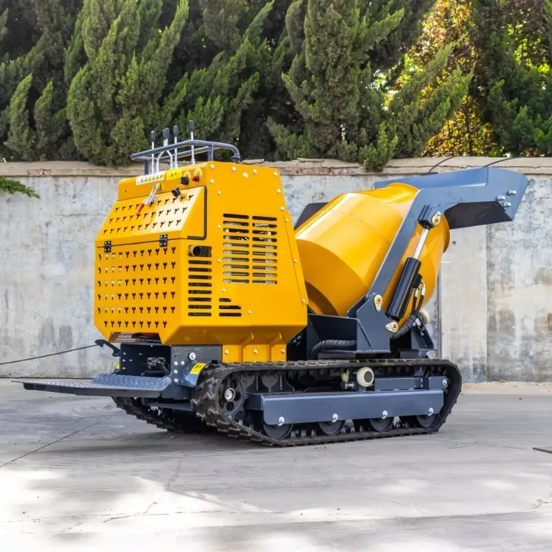 شاحنة خلط الخرسانة الصغيرة المحمولة ذاتية الدفع في الصين، أسمنت أوتوماتيكي محمول مثبت على السكك الحديدية #1