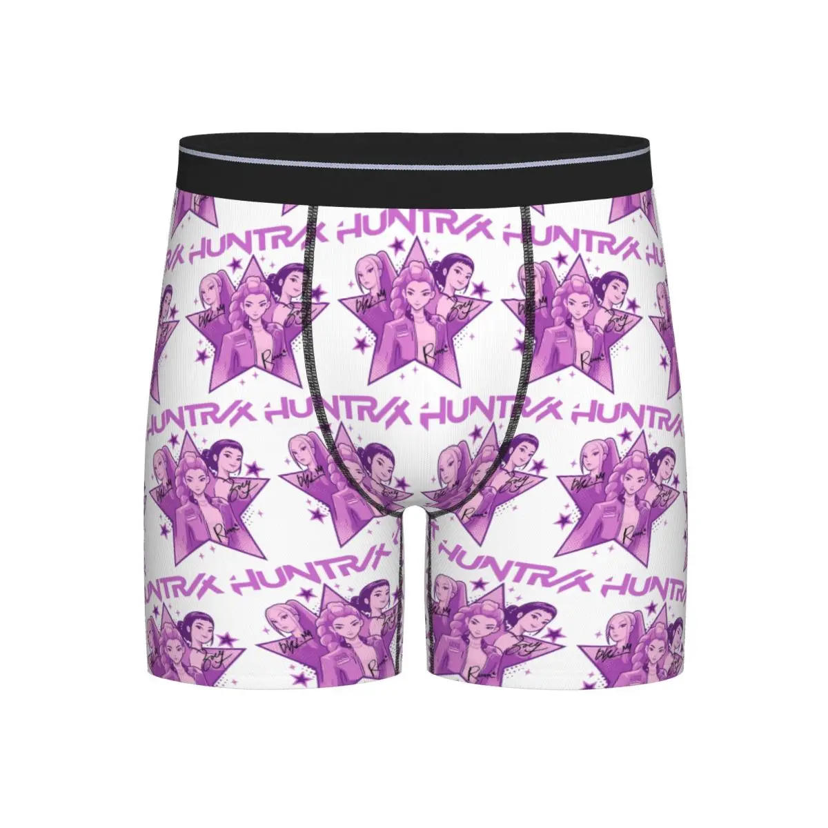 

Long Boxer Underpants Shorts Huntrix Kpop Demon Hunters Panties Male Breathable Underwear for Homme Man Boyfriend Gift