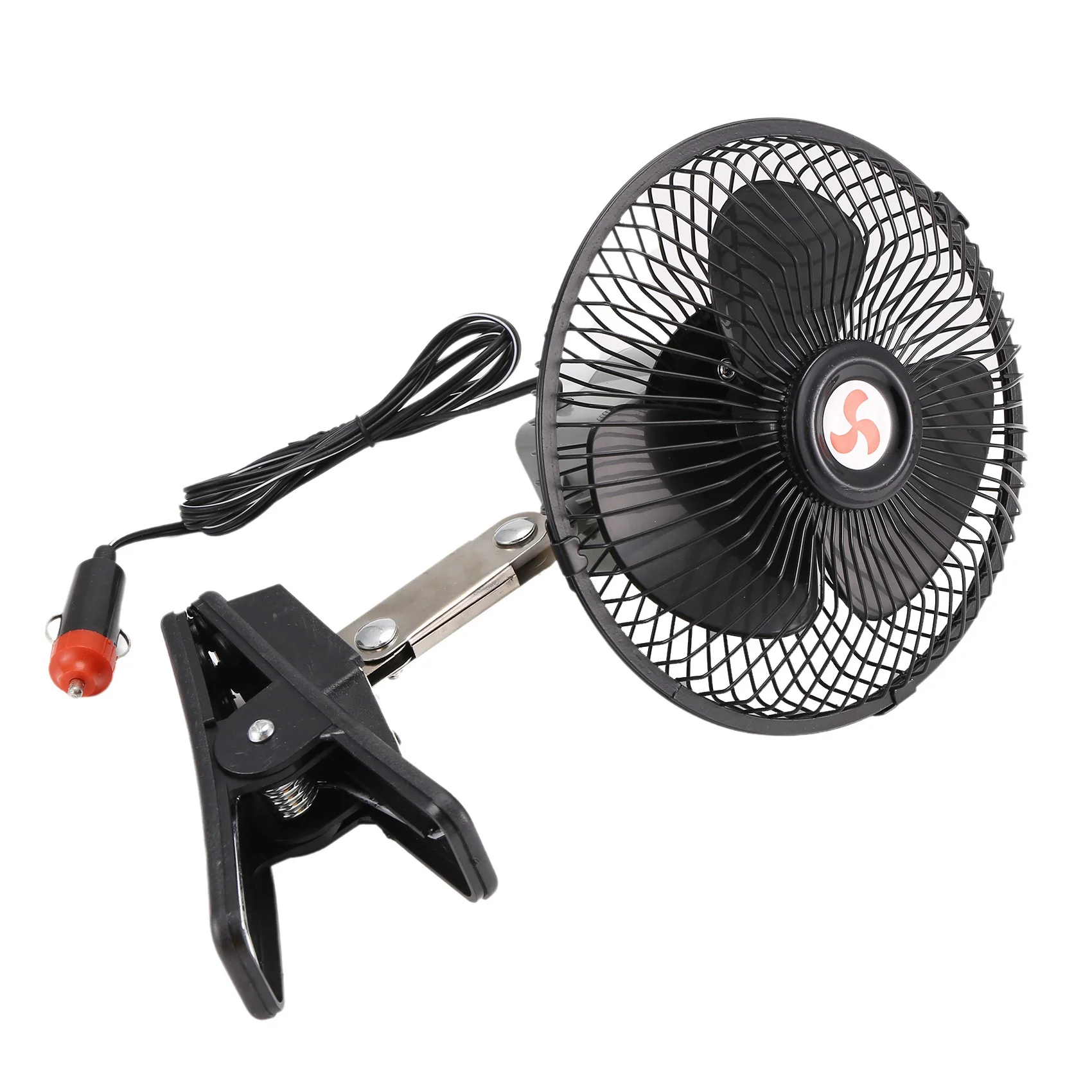 12V Portable Vehicle Auto Electric Car Fan Oscillating Car Cooling Fan Low Noise with Cigarette Lighter 6 Inch