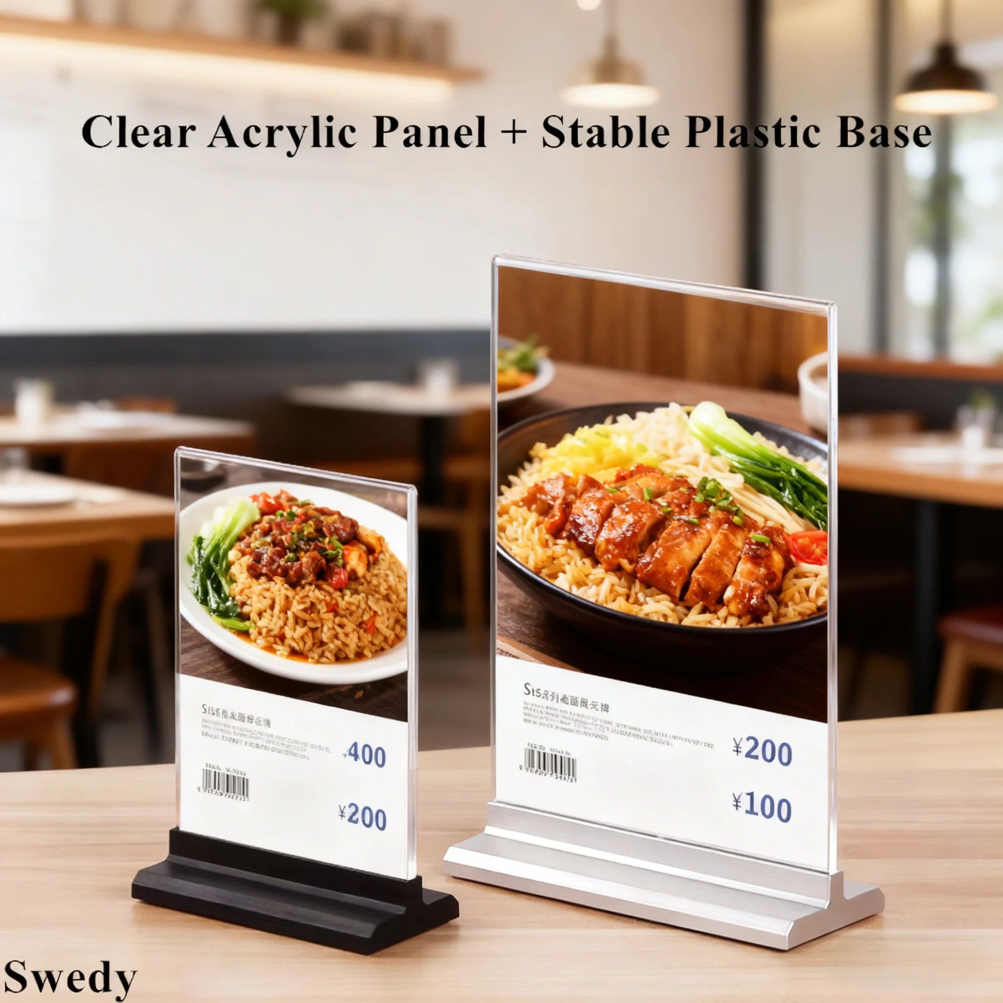

Акриловый держатель для вывески A4 210x297 мм, 8,5x11 дюймов, прозрачный настольный держатель для меню, подставка для дисплея, ценник, бумажный держатель для плакатов, рамка