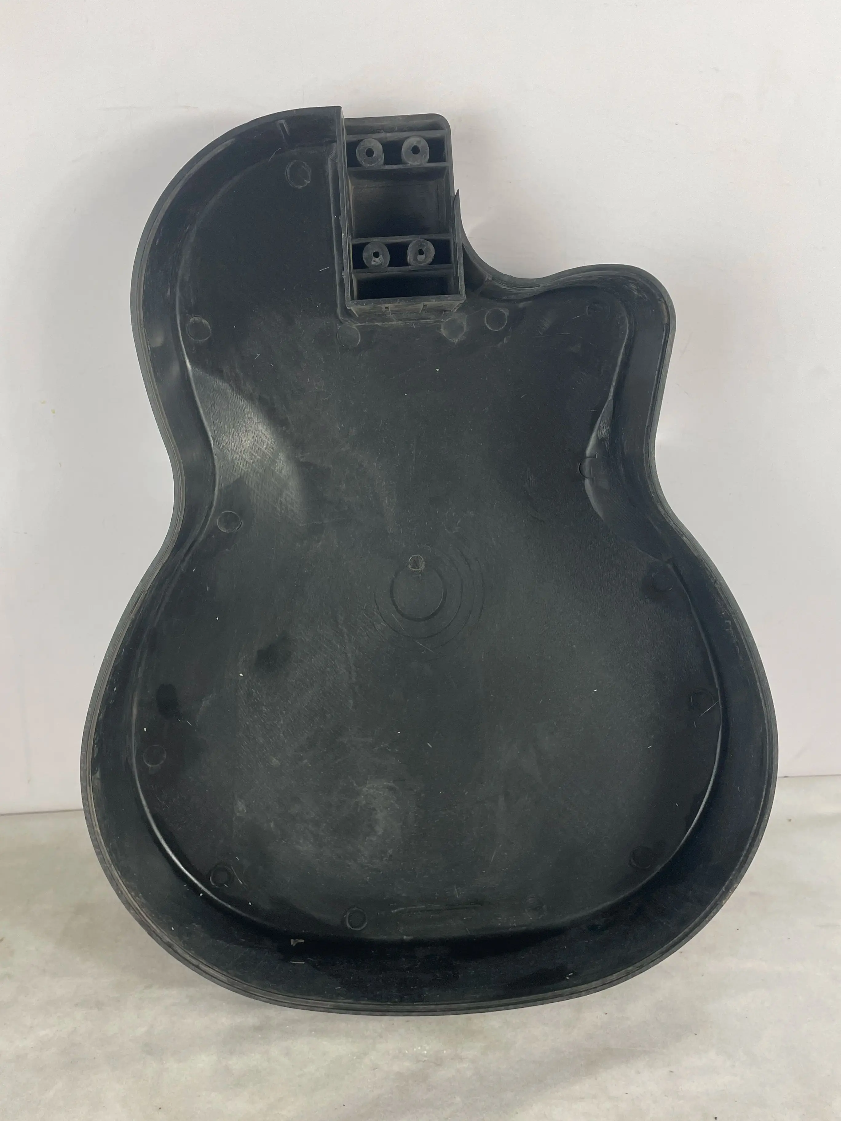 Nylon Plastic Compstic Acoustic Guitar, 6 Strings, Round Back, Ovation Model, 41 Inch, Cutaway Design, Folk Guitar, Back Part