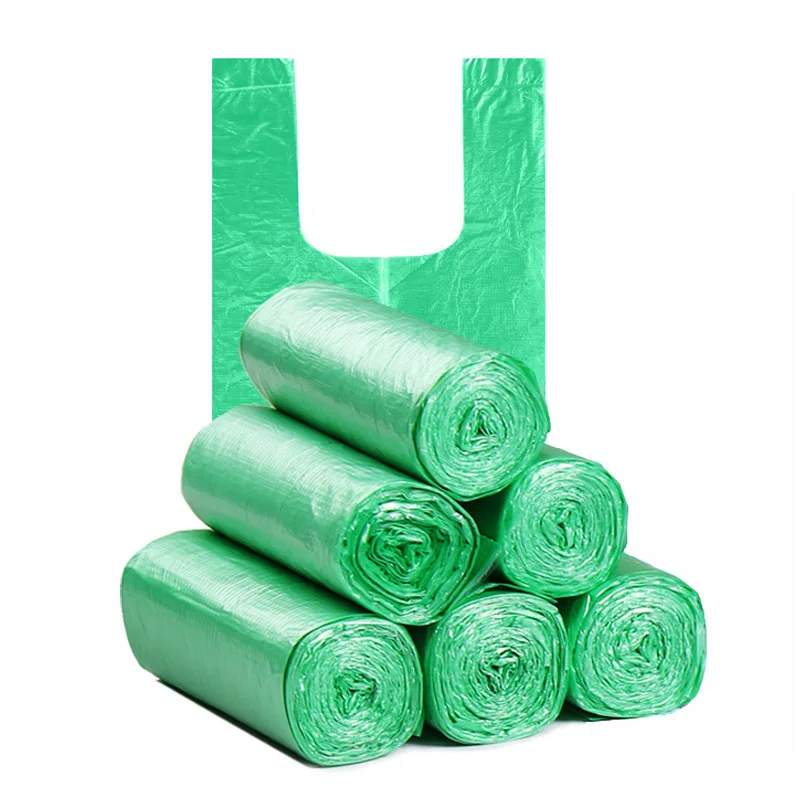 5 Rolls 1 pack 100Pcs Household Disposable Trash Pouch Kitchen Storage Garbage Bags Cleaning Waste Bag Plastic Bag