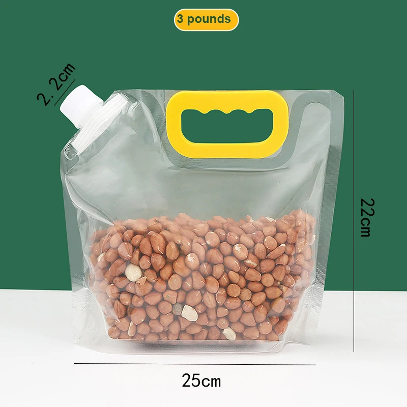 Insect-proof Nozzle Packing Bag Reusable Kitchen Storage Bag Moisture-proof Plastic Bags Kitchen Items Grocery Bag Bags