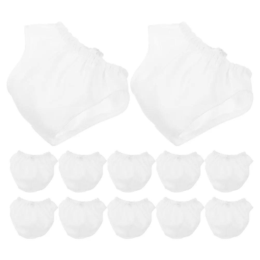 

12 Pcs Clothing Girls Dress up Clothes Dolly Nappies Pretend White Play Accessories Baby Diapers Underwear