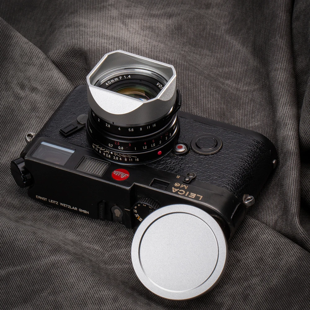 メタルレンズフード レンズシェード フォイアトランダー 35mm F1.4 VM 40 1.4 50 1.5 ライカ 35F2aa LH-6用 レンズフードをキャップに交換