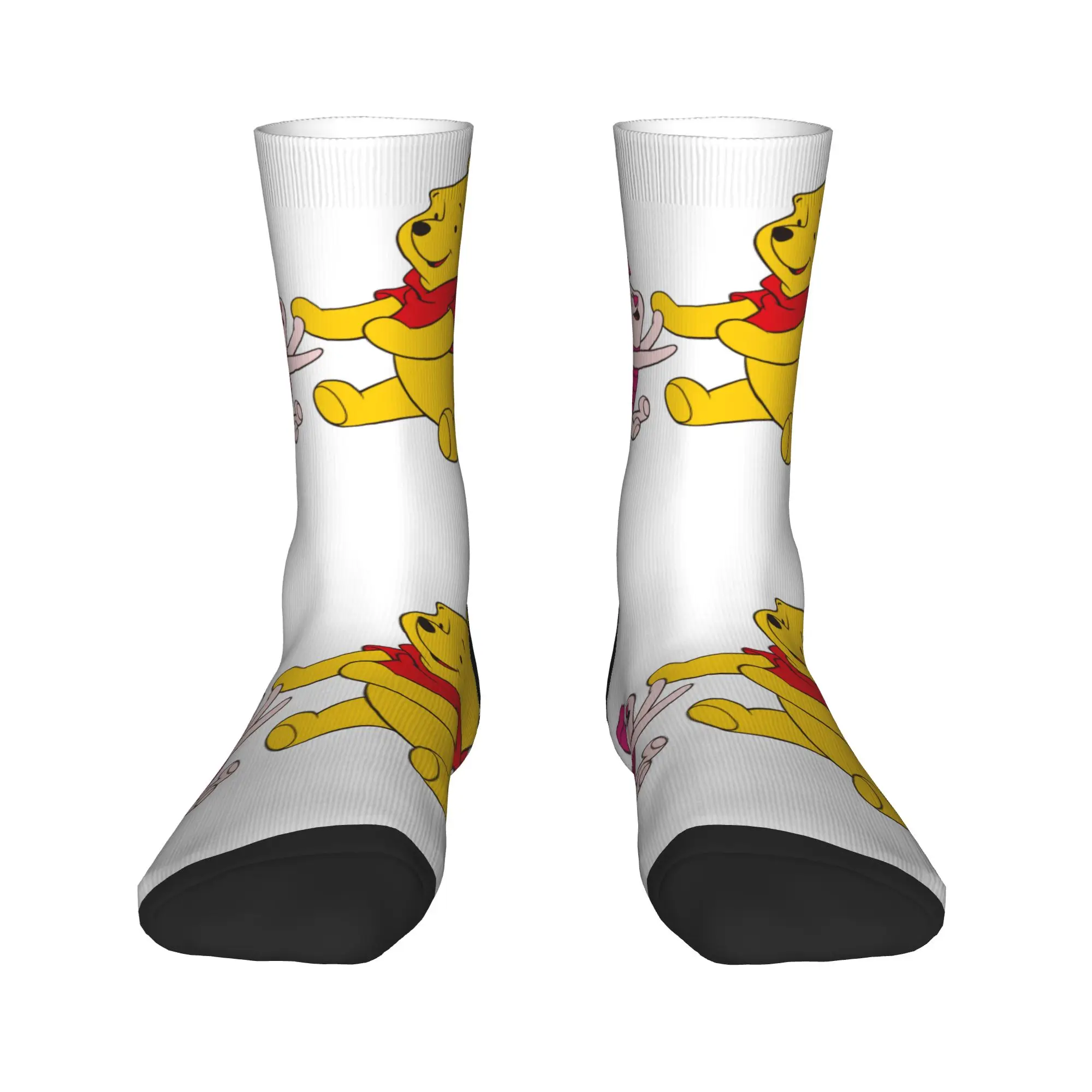 

Harajuku Animation Cartoon Winnie The Pooh Socks Men Women Warm 3D Printing Piglet Football Sports Socks