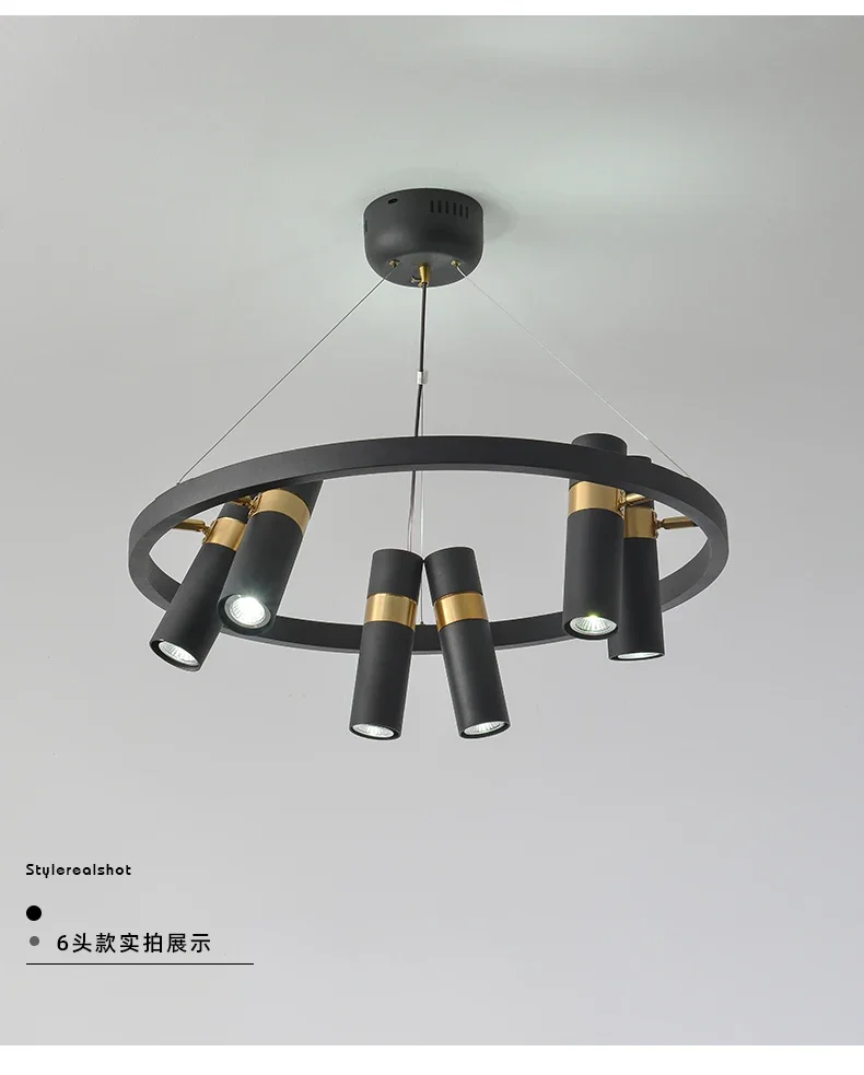 Industrial Creative LED Chandelier Dining Living Room Black