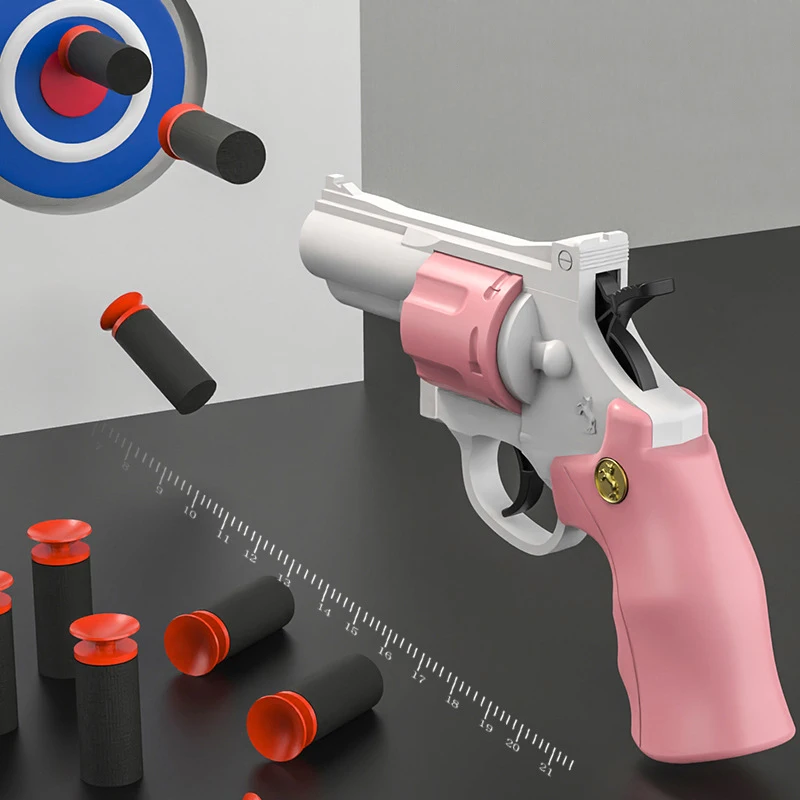 لعبة صغيرة لتخفيف التوتر على شكل رصاصة ناعمة مسدس داخلي وخارجي لعبة حفلات القتال مسدس نموذج لعبة الضغط للأطفال والكبار