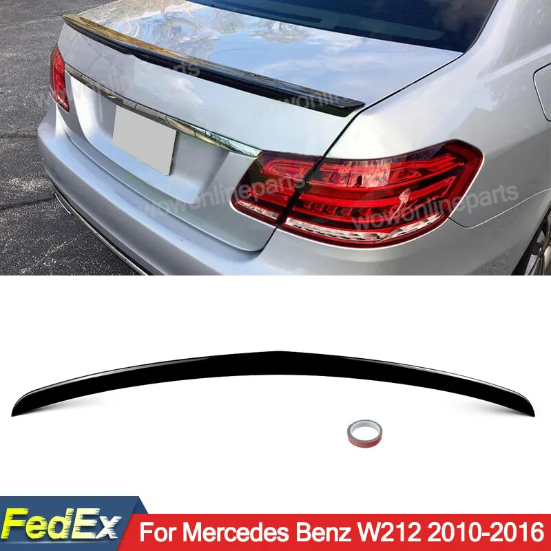 

For Mercedes W212 Rear Spoiler E250 E350 E400 E500 2010 2011 2012 2013 2014 2015 2016 Gloss Black Tail Trunk Roof Spoilers