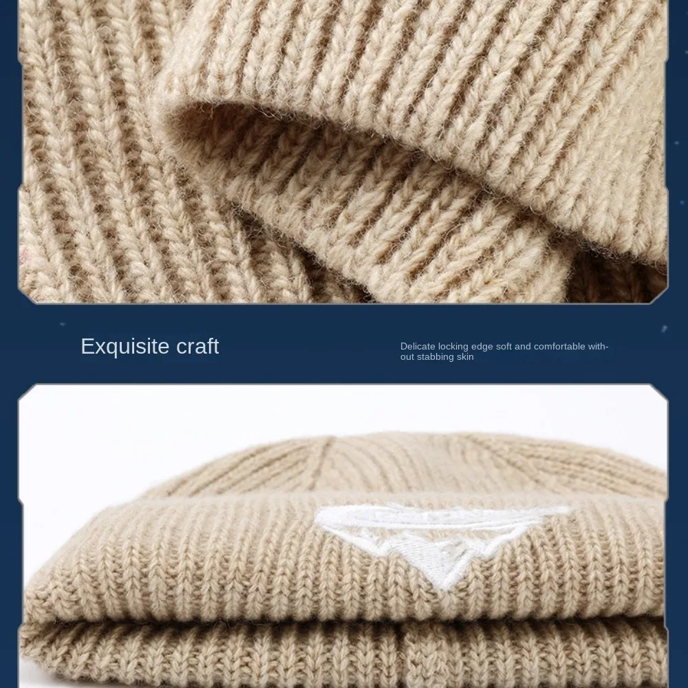 ฤดูใบไม้ร่วงฤดูหนาวWindproofถักหมวกสกีWarm Thickenหมวกขนสัตว์Multi-Function Unisexหมวกสกีสกี