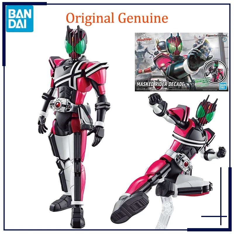 Original Genuine Bandai Anime Kamen Rider Decade Figure-rise Assembly Model Toys Action Figure Gifts Collectible Ornaments Kids