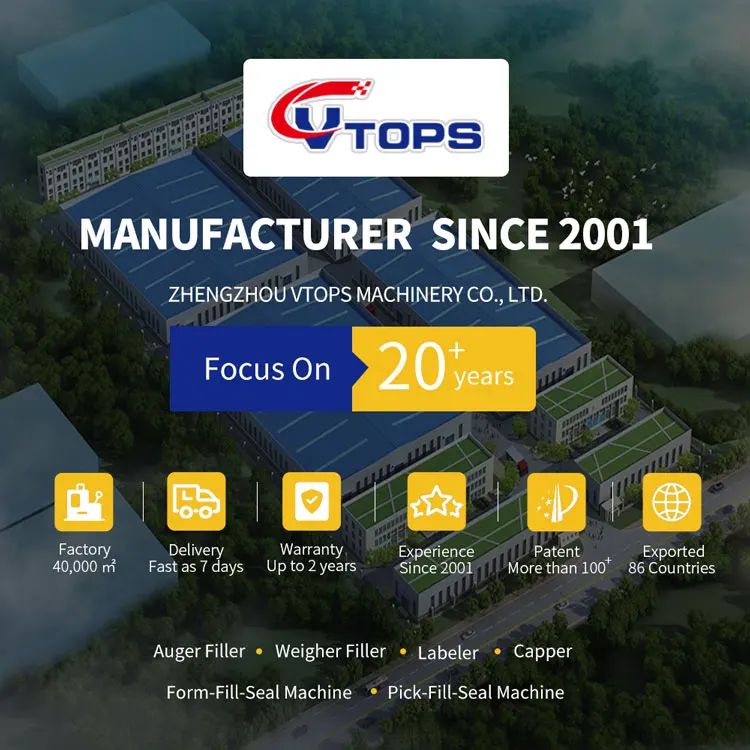 VTOPS Tabletop Cosmetics Powder Dispenser Sugar Dosing Auger Filler Dry Powder Filling Packing Machine