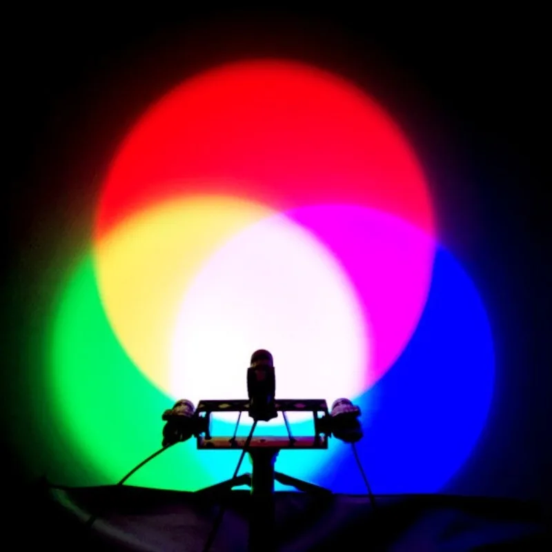 RGB three primary colors teaching demonstration light, zoom flashlight