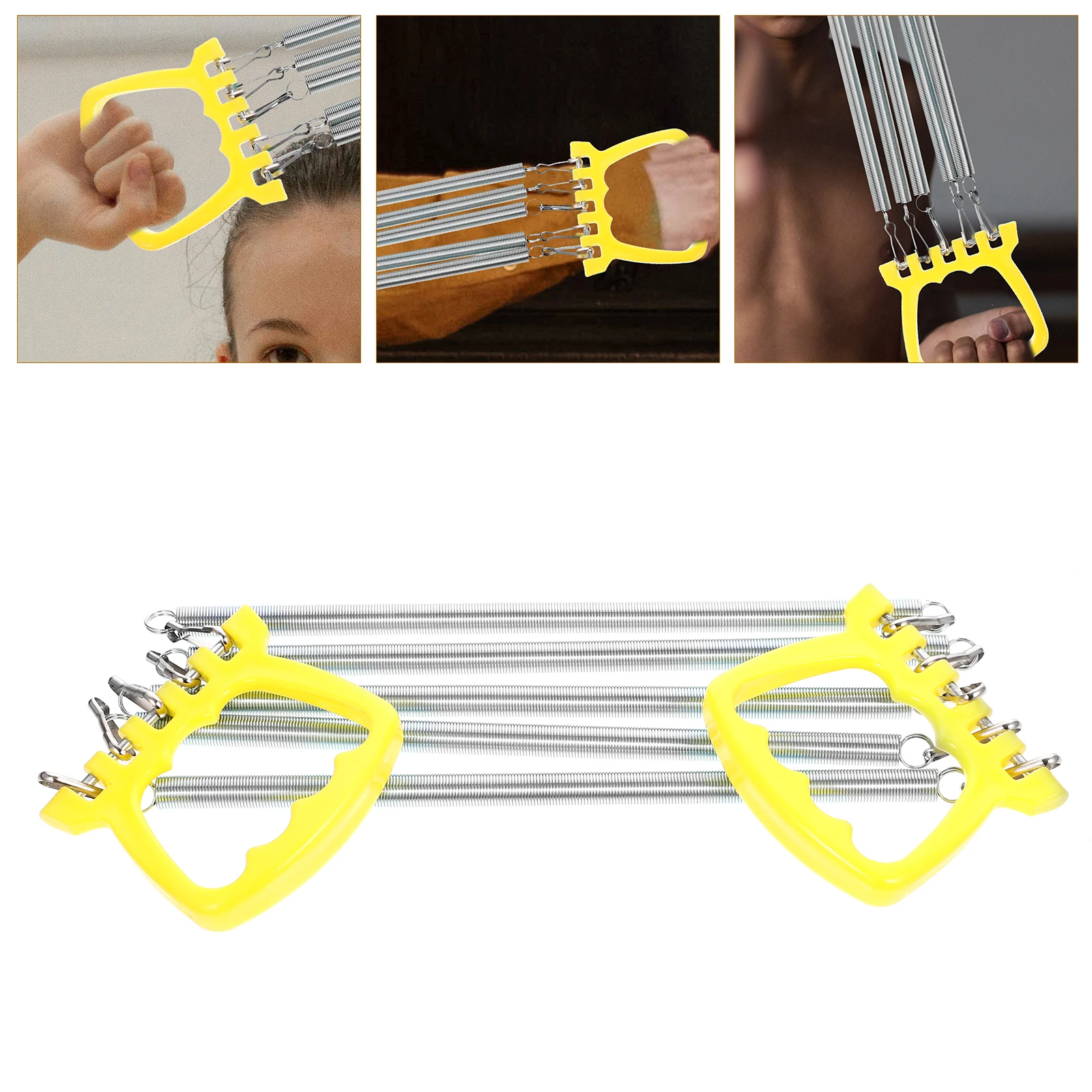 

Spring Chest Expander Yellow s Lightweight Portable Fitness Equipment Sports Pulling Strap Gym Accessory Safe Reliable