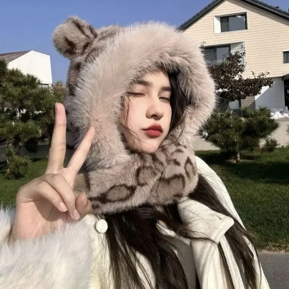 cute-2-in-1-leopard-print-hooded-scarf-windproof-keep-warm-winter-hat-scarf-ear-protection-soft-scarf-for-women