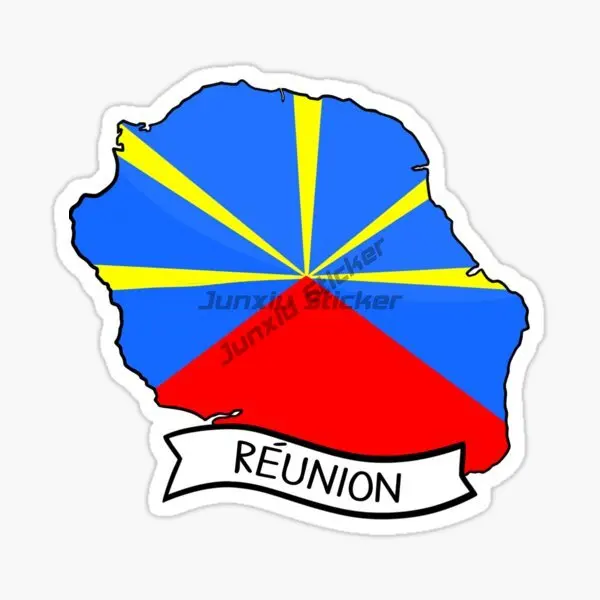 

Reunion Island Flag for Motorcycle Laptop Car RV SUV Wall Stickers PVC Vinyl Reflective Stickers