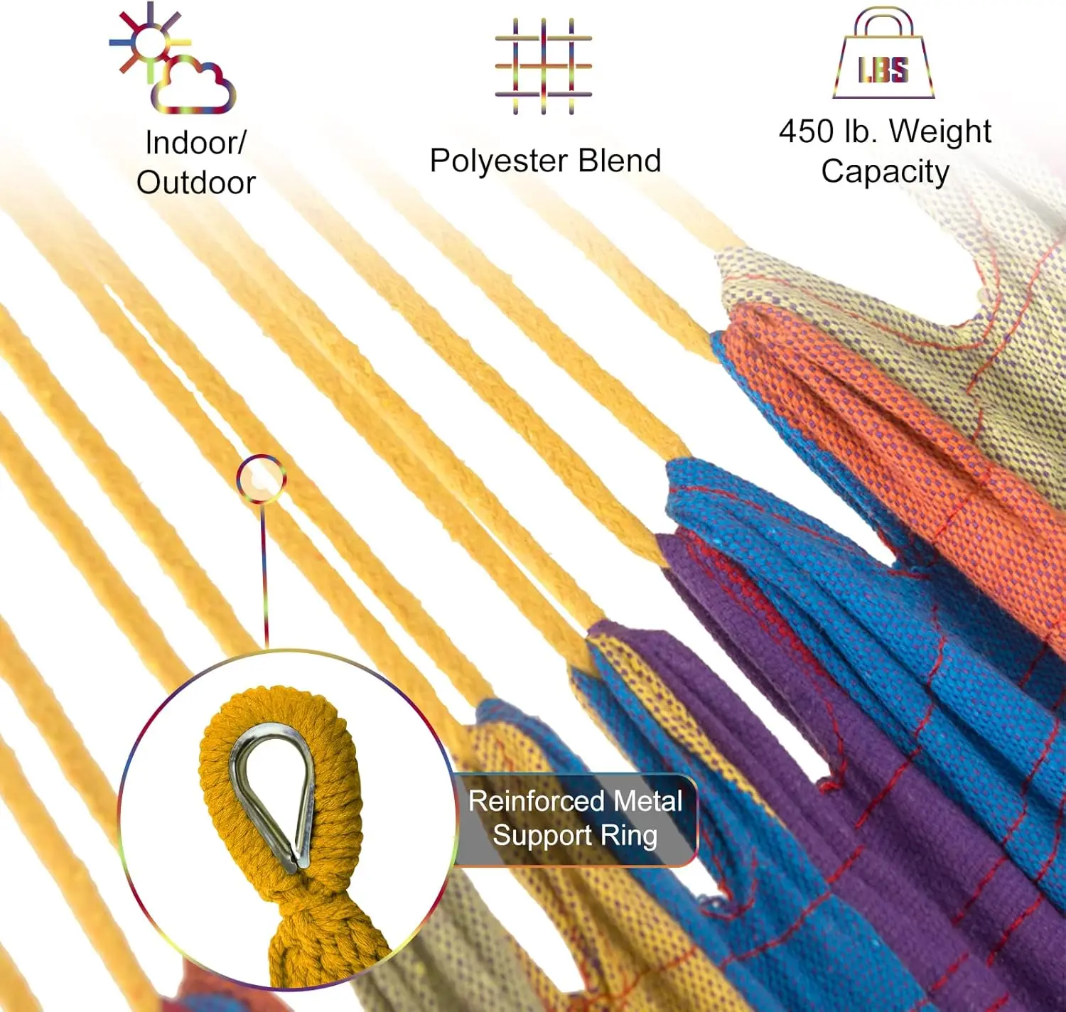 أرجوحة مزدوجة مع حامل متضمن بحامل فولاذي بسعة 450 رطل، وحقيبة حمل ممتازة وشعاعين توازن مضاد للدوران