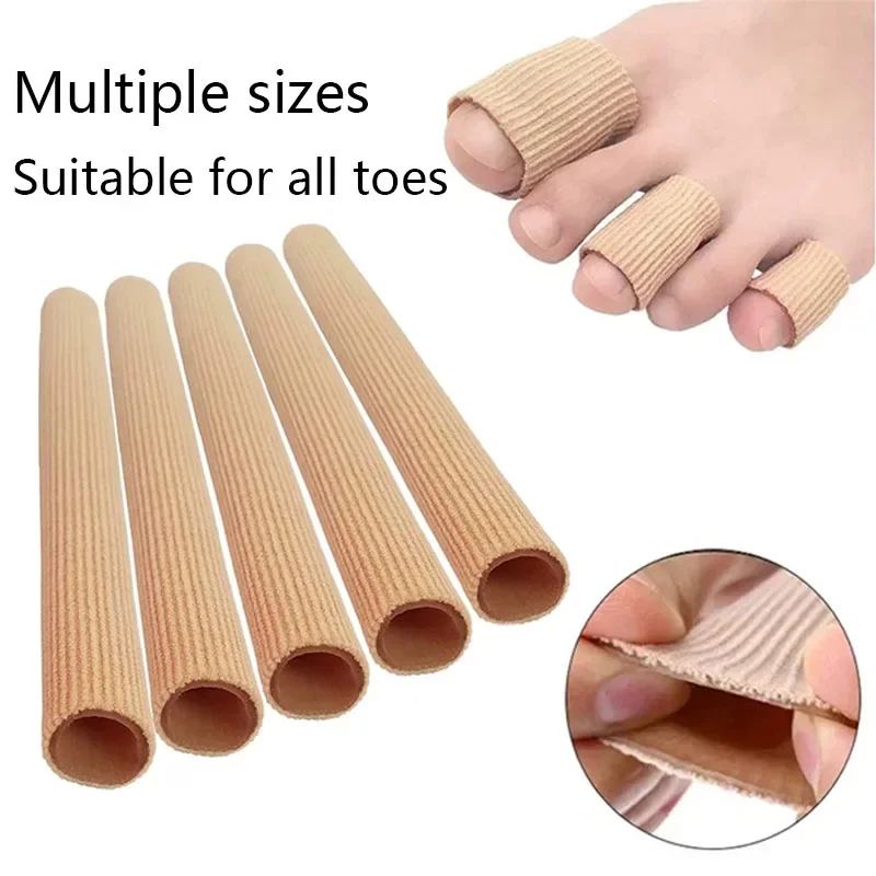 15cm Silicone Tube Toe Gel Protector Cover Finger&Toe's Fabric Gel Bandage Corns Blisters Calluse Pain Relief Foot Care Tools