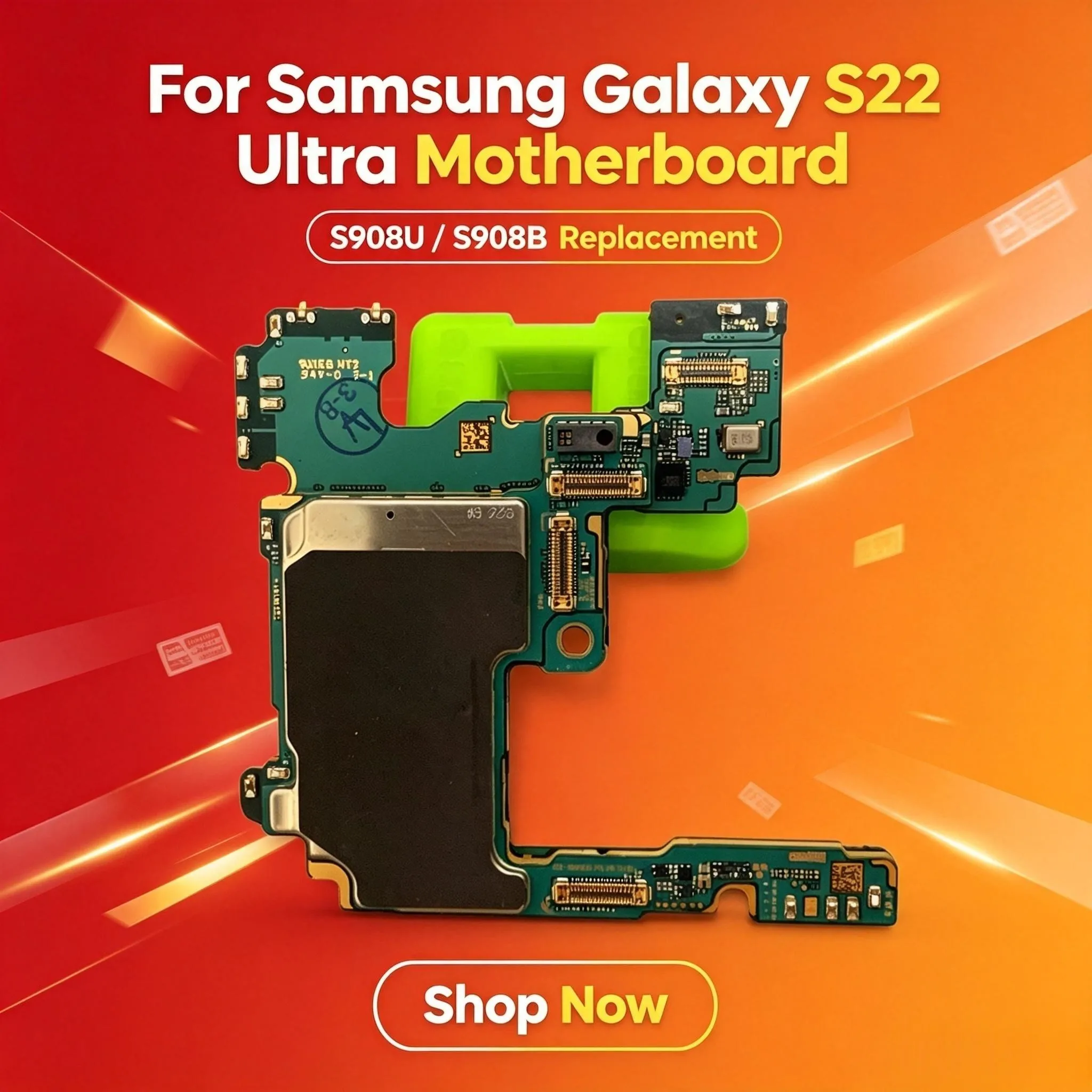 Fully Tested Unlocked Replacement Mainboard Repair Accessory For Samsung Galaxy S22 Ultra S22U SM-S908U S908B Logic Motherboard