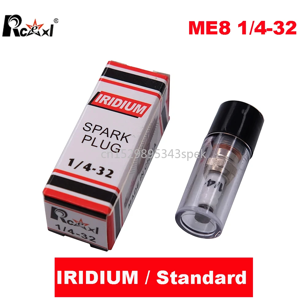 Rcexl Spark Plug 1/4-32 ME8 ME-8 /ME8 Iridium or Standard for RC JBA NGH RCGF Gas Oline Engine Model Plane Fixwing Accessories