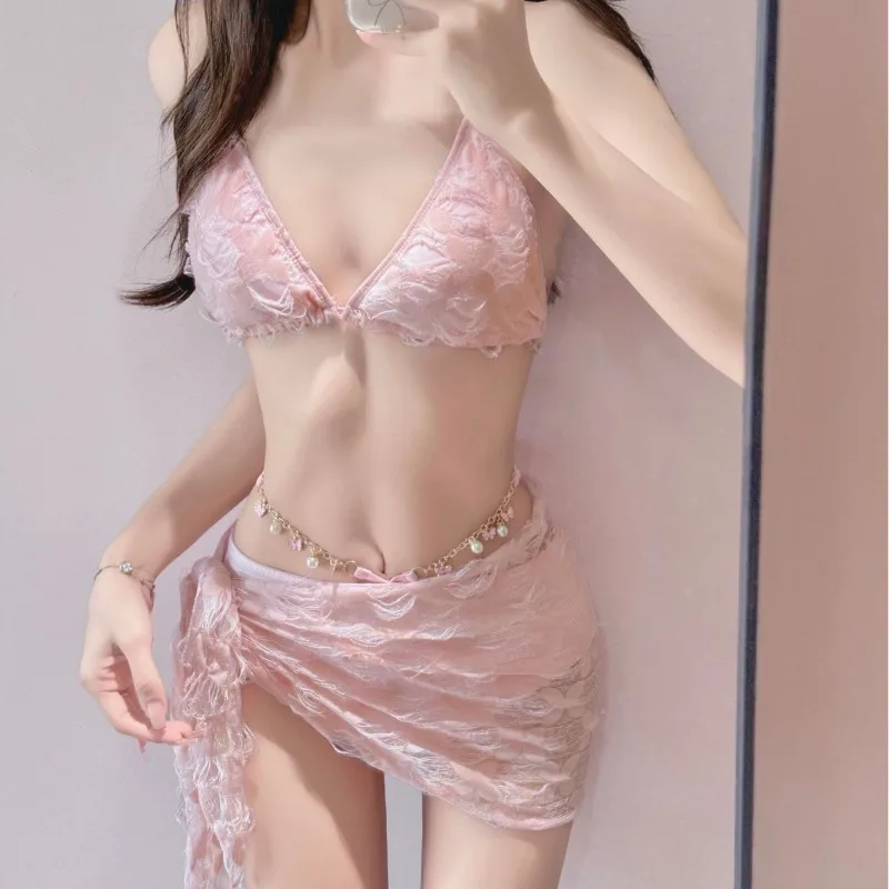 Maillot de bain femme sexy, ensemble bikini trois pièces, style pur désir, haute couture