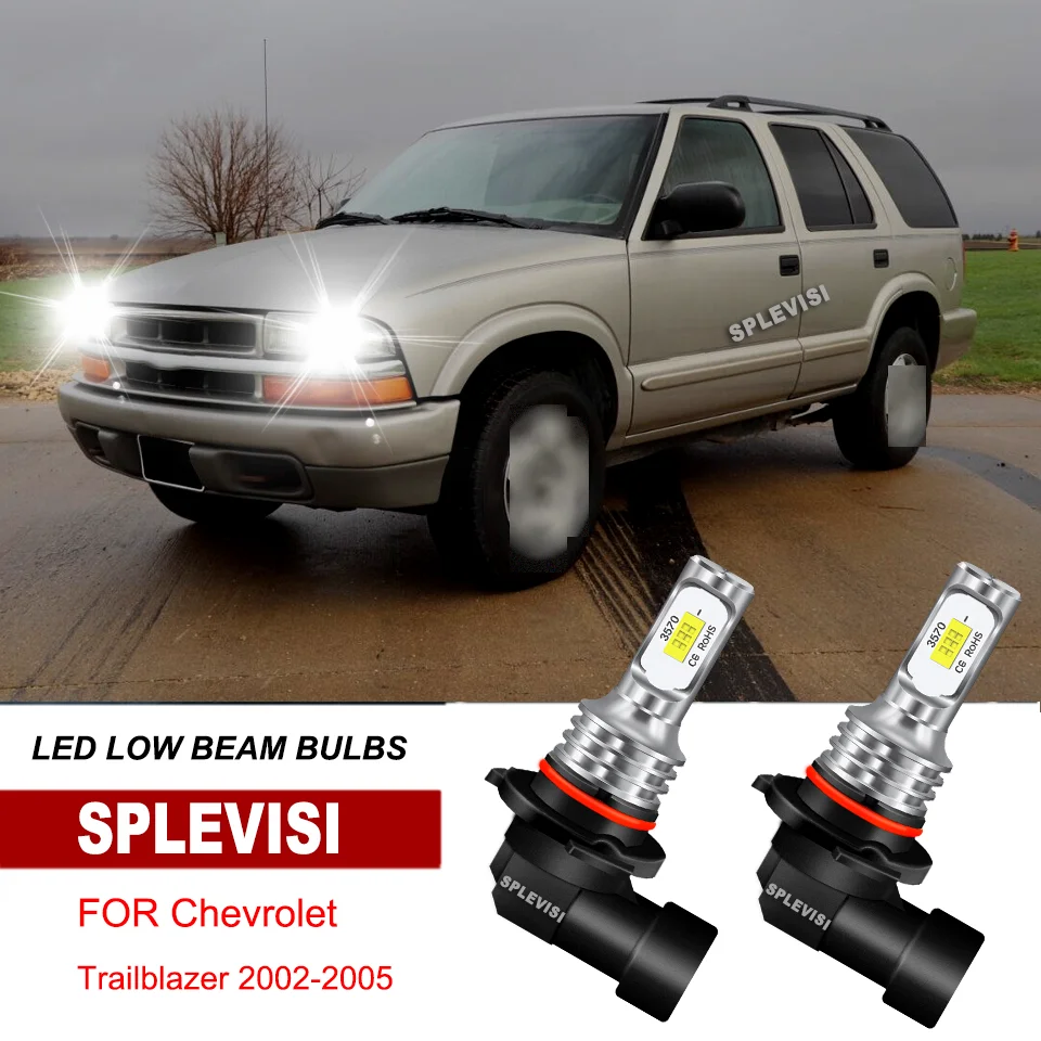 

2x 9006 LED Headlight Low Beam Bulbs IP67 For Chevrolet Express 2500 1996-2020 Express 3500 2005-2019 Trailblazer 2002-2005