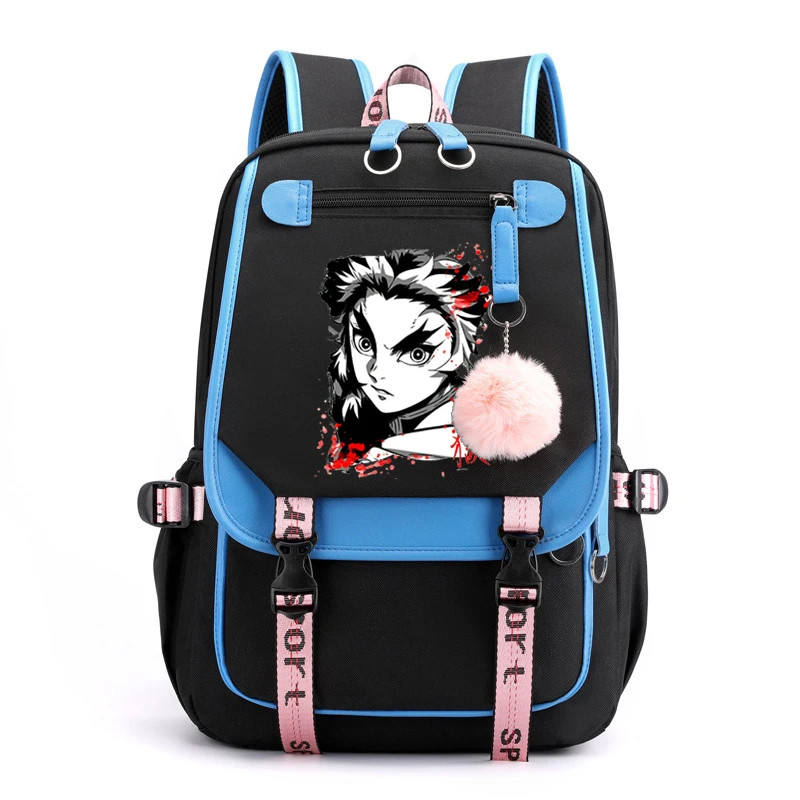 Demon Slayer Manga Anti-theft School Bags Brand High Quality Bags Women Bags with Usb Demon Slayer Backpack Kids bag for women