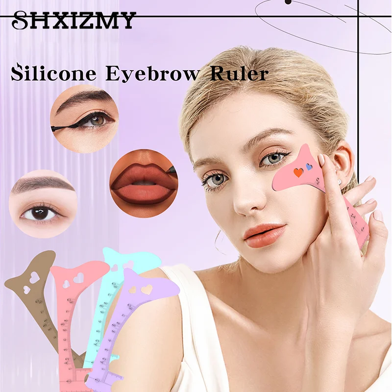 Righello di bellezza rossetto riutilizzabile posizionamento Stencil per Eyeliner punta alata aiuto per Eyeliner Stencil per sopracciglia strumento per il trucco multiuso