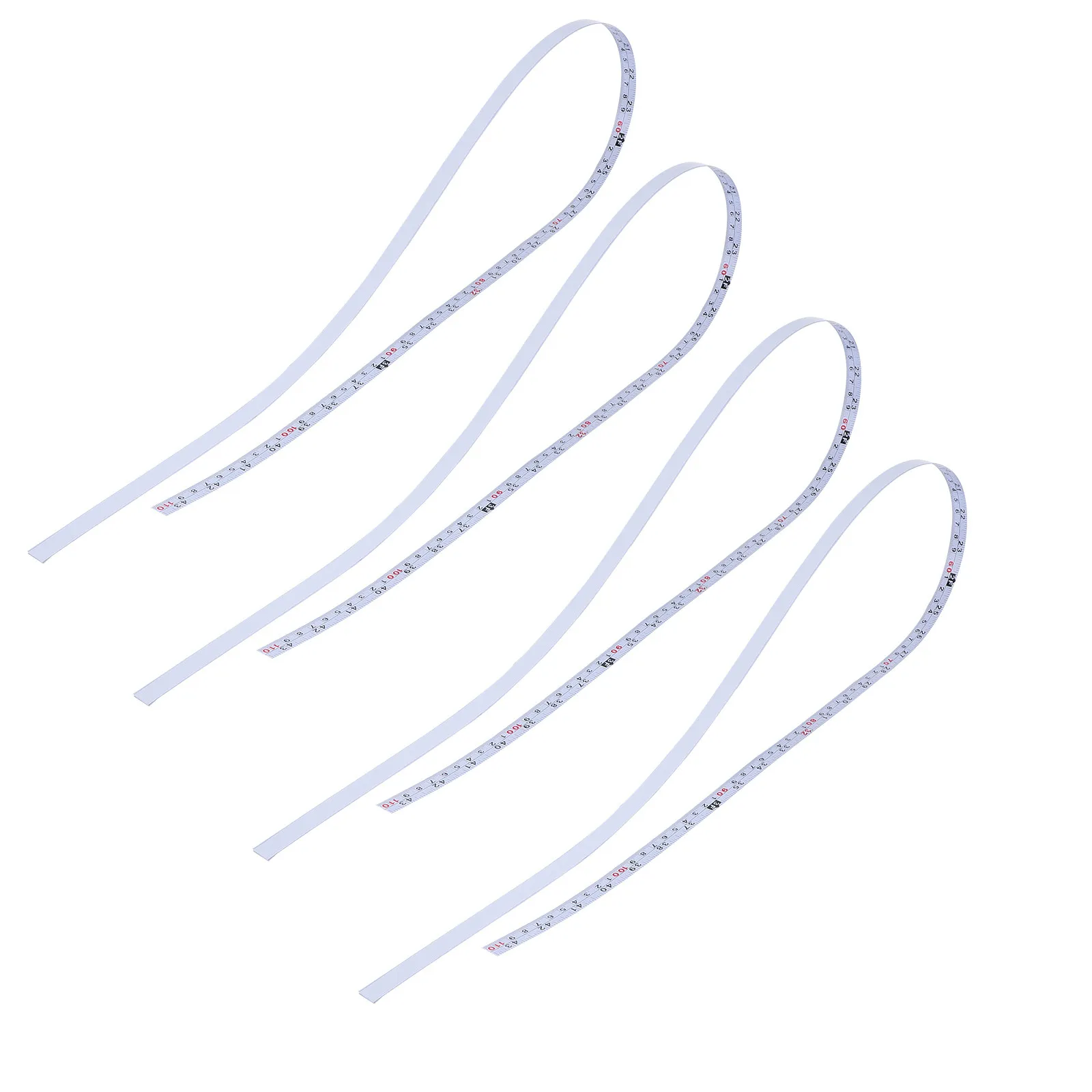 4Pcs Measuring Ruler Adhesive Surface Suitable Workshops Woodworking Tools Easy to Use Inch Metric Sticky Ruler