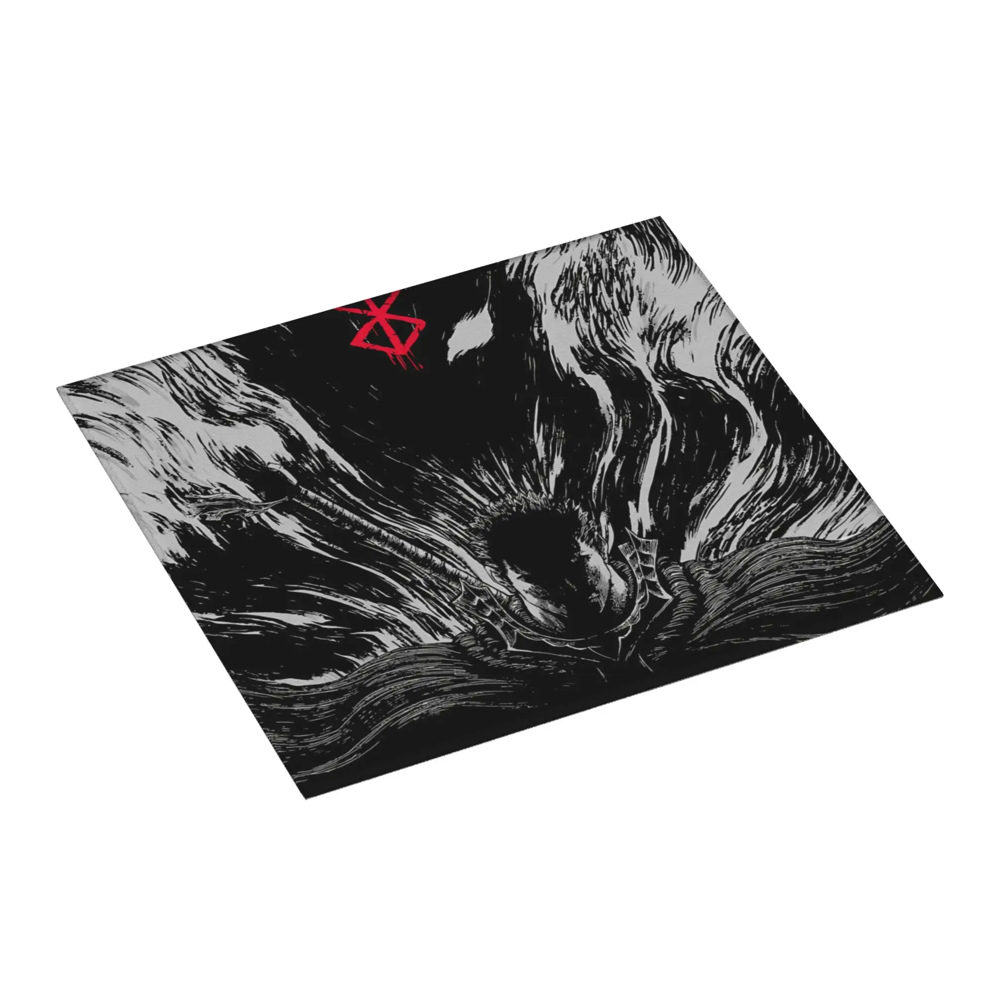 Cartoon Anime Berserk Non Slip Kitchen Counter Protector Mat Barware Tableware Reusable  Bathroom Drying Mat For Kitchen