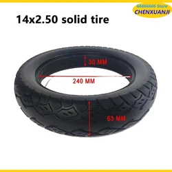 14X2.50 Solid Tire (bold) for Electric Vehicles Bike Non-inflatable Elastic Tires Explosion-proof and Stab-proof