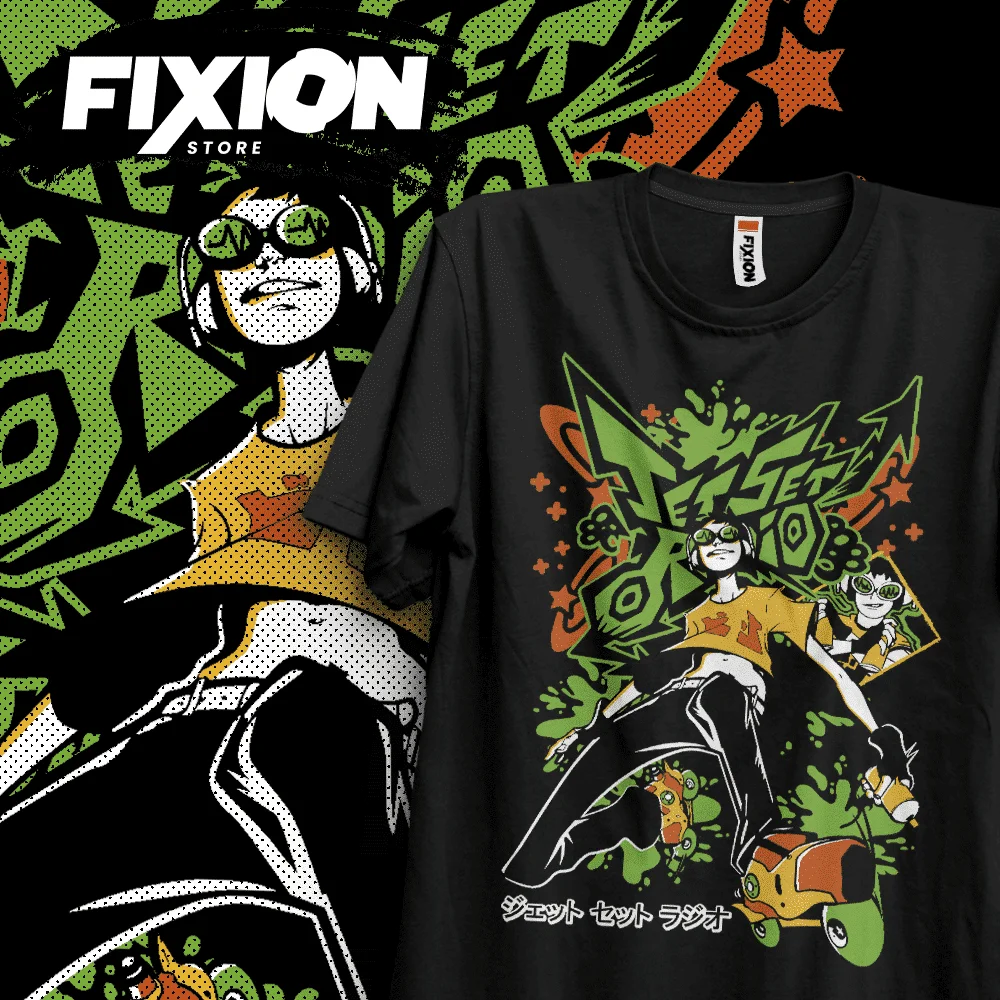 Jet Set Radio Y1 Anime T Shirt Manga Gift For Anime Lover All Size Cotton