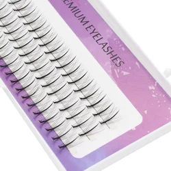 Moonlily Professional Makeup 60 Clusters Personal Eyelash Extension Single tuft of M Sandwich Lash Soft Grafting False Eyelashes