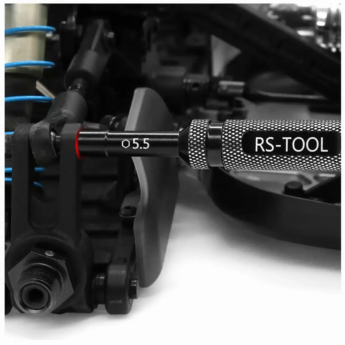 HUDY 170005 RC 자동차 드론 보트 Quadcopter Multirotor 용 2in1 5.0MM / 5.5 MM 육각 스크루 드라이버 도구 스패너 소켓 육각형