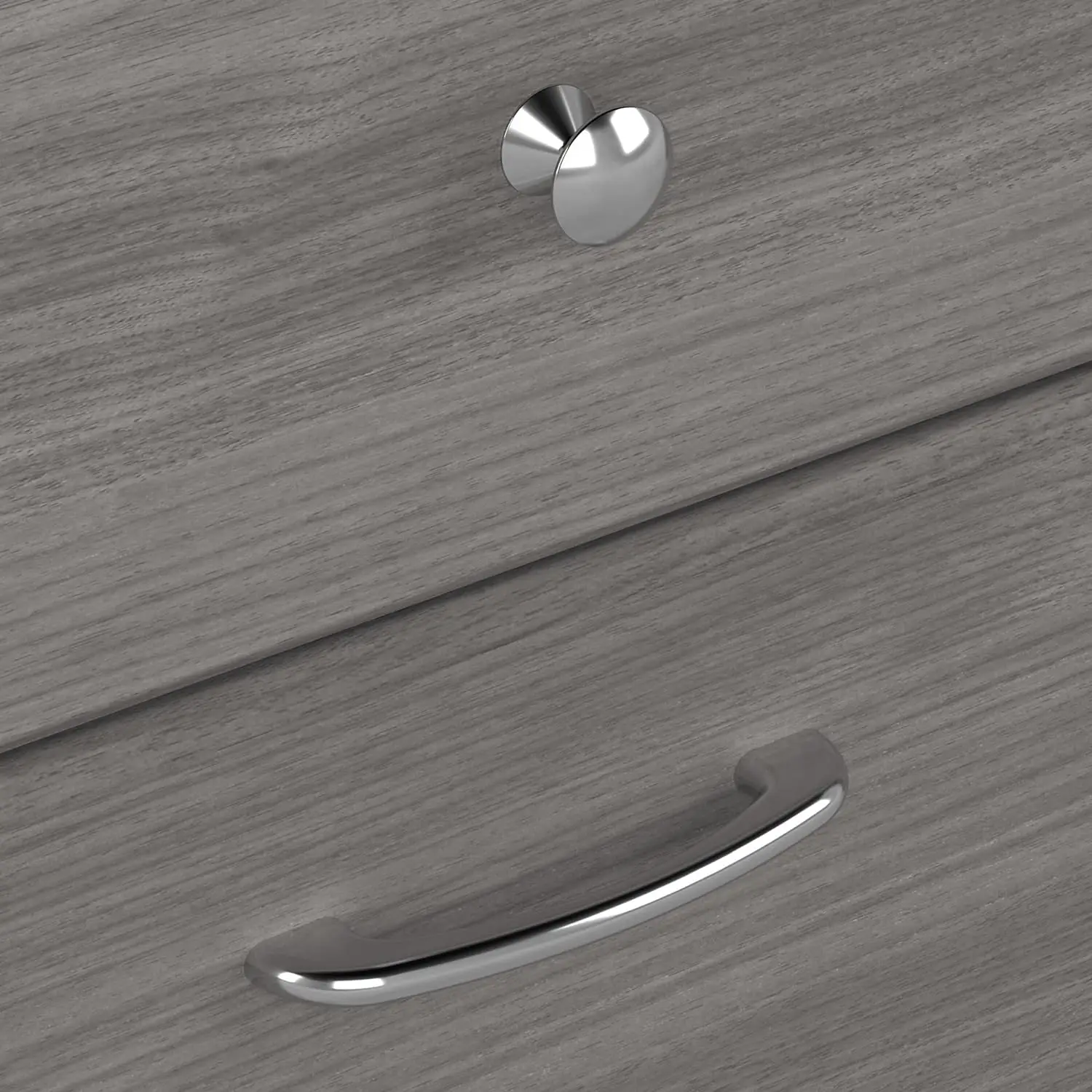 Cabot-mesa em forma de l, mesa cinza moderna, 60 polegadas