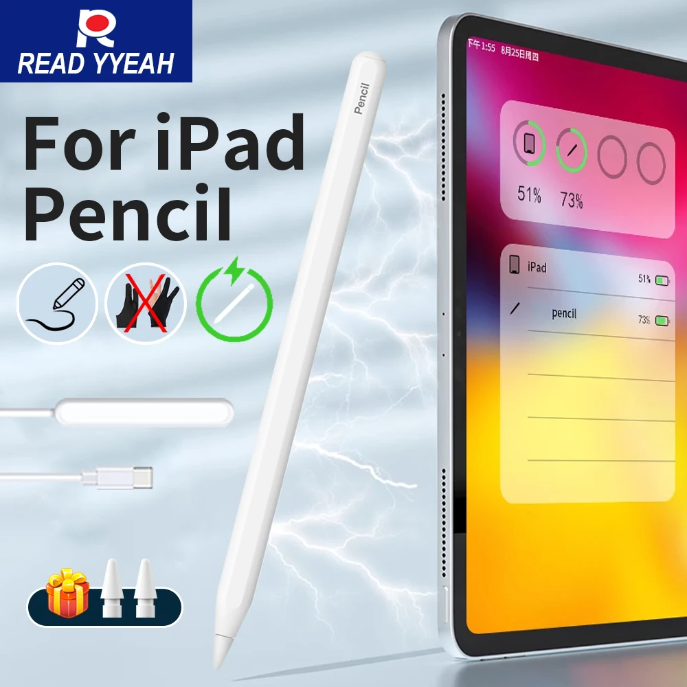 

New Stylus Pen For Apple Pencil 2 Wireless Charging Palm Rejection For iPad Air 4 5 Pro 11 12.9 Mini 6 Accessories iPad Pencil