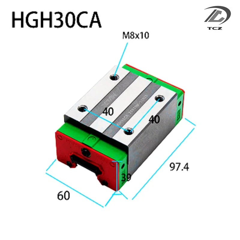 HGH30CA  guide block  carriage and linear rail HGR15  linear guideway