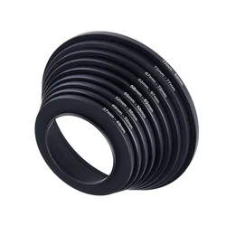 Filter Ring Adapter 9/18Pcs Camera Lens Filter Metal Adapter Ring Kit 37-82mm 82-37mm for Canon Nikon Sony DSLR Camera Lens